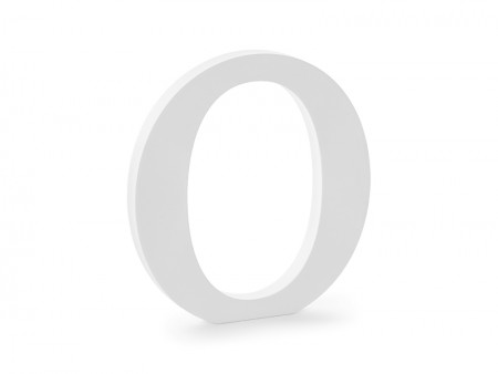Lettre O en bois - blanche