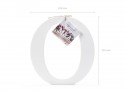 Lettre O en bois - blanche
