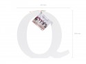 Lettre Q en bois - blanche
