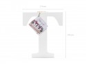 Lettre T en bois - blanche