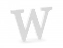 Lettre W en bois - blanche