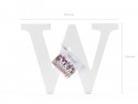 Lettre W en bois - blanche