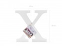 Lettre X en bois - blanche