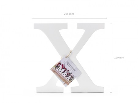 Lettre X en bois - blanche