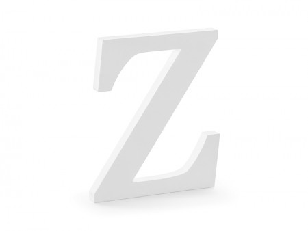 Lettre Z en bois - blanche