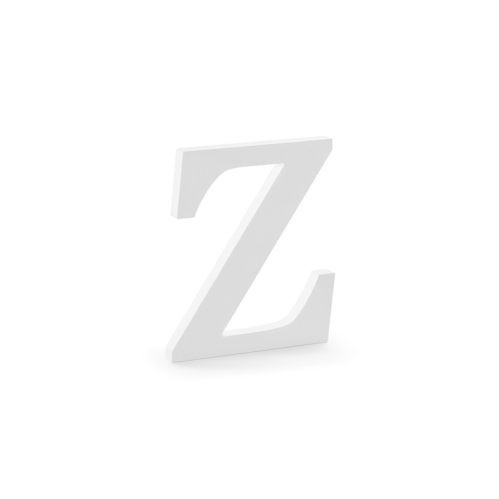 Lettre Z en bois - blanche