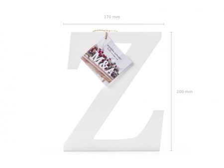 Lettre Z en bois - blanche