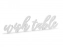 Inscription Table en bois Wish - blanc