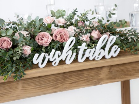 Inscription Table en bois...