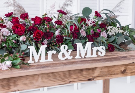 Inscription en bois Mr &...