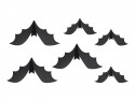 6 Décoration en papier Chauves -souris - noir