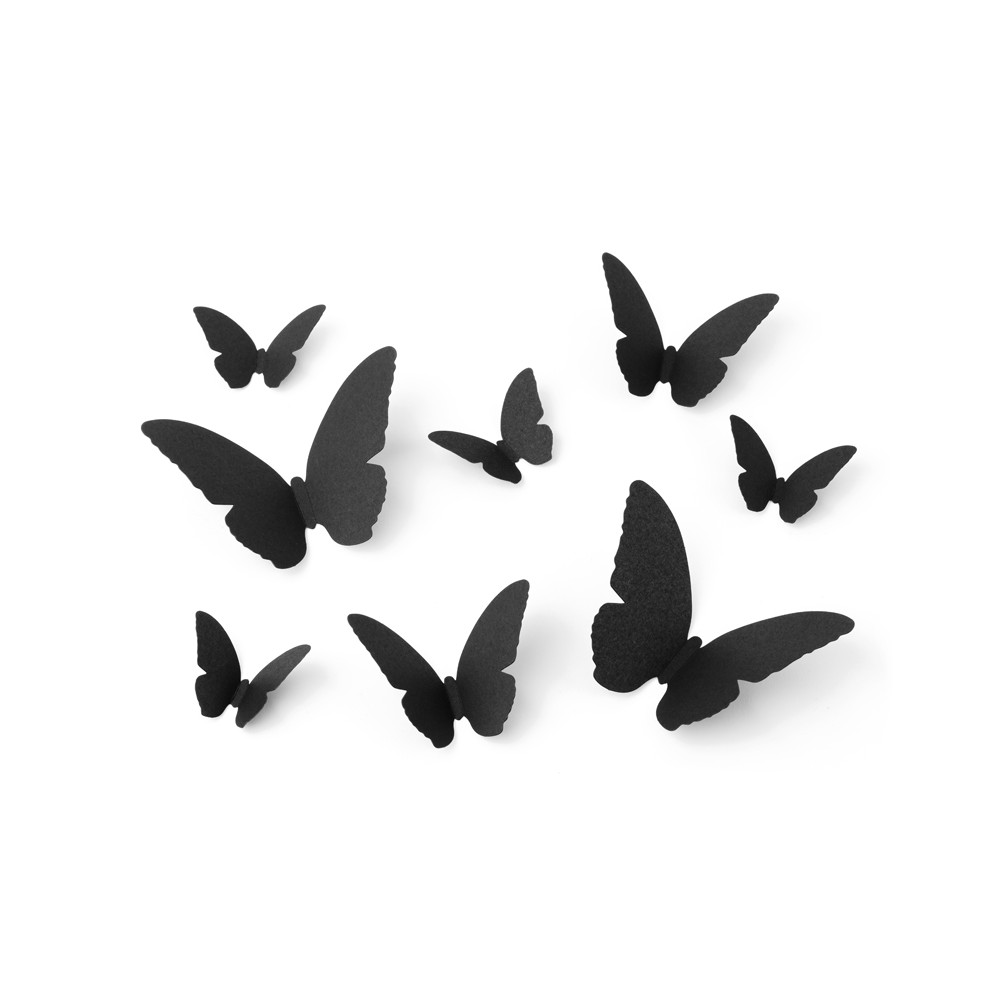30 Décoration de papillon en papier - noir