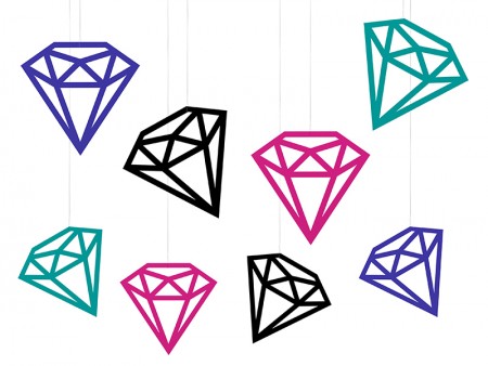 8 Décorations Diamants