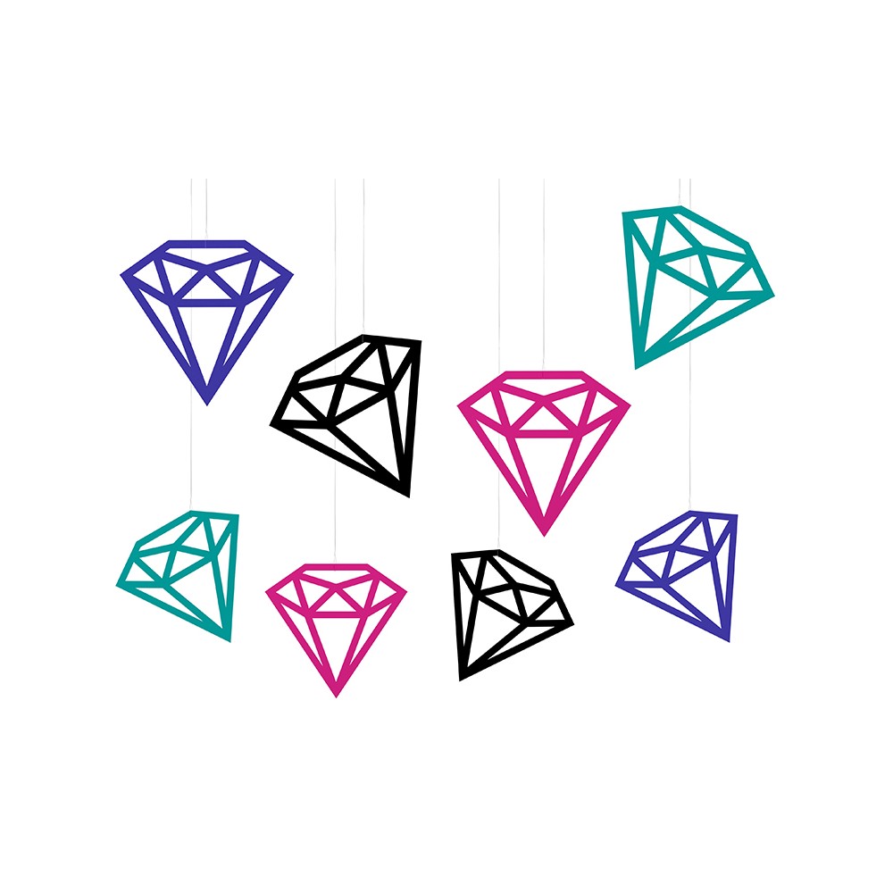 8 Décorations Diamants