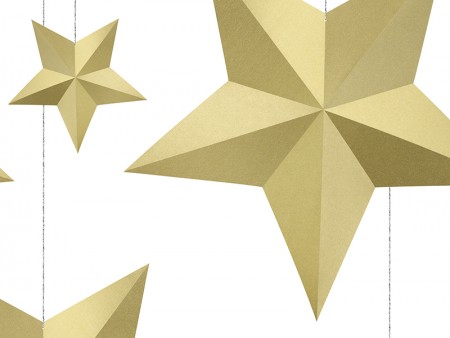 6 Décoration Etoiles - or