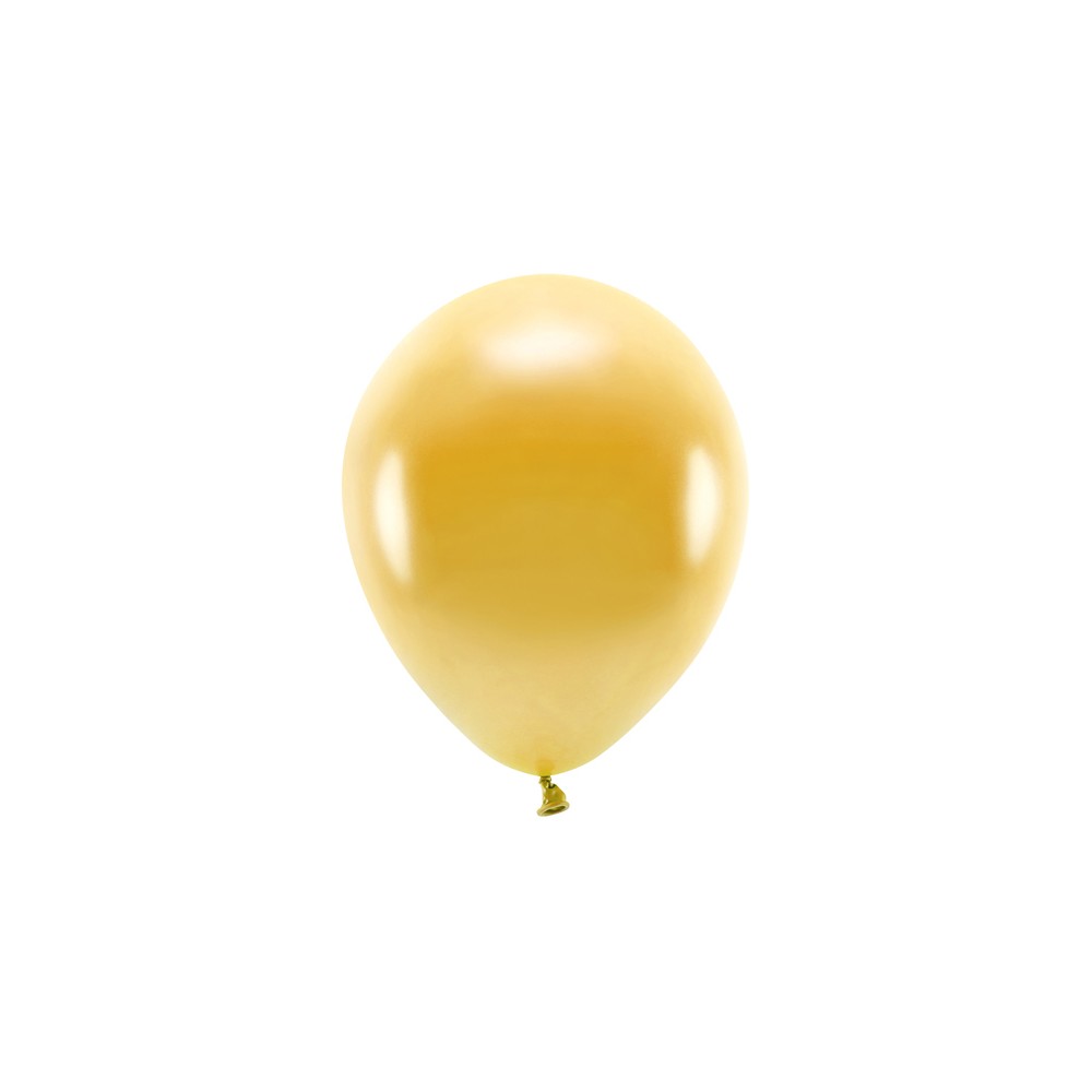 100 ballons en latex – Or – Finition métallisée – 26 cm