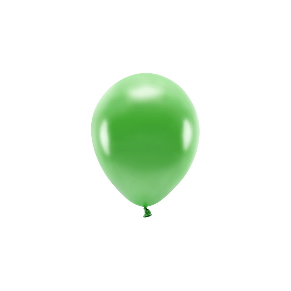 100 ballons en latex – Vert herbe – Finition métallisée – 26 cm