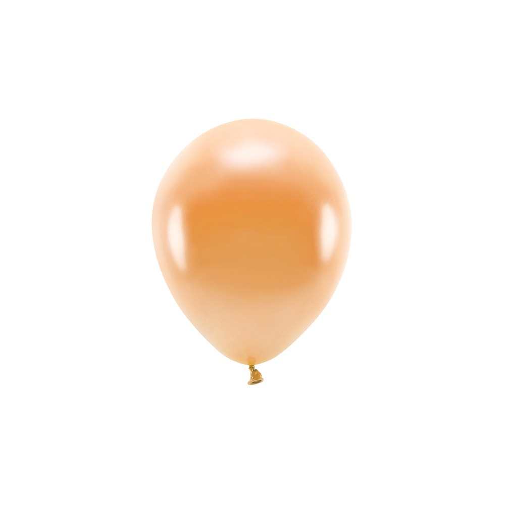 10 ballons en latex – Orange – Finition métallisée – 30 cm