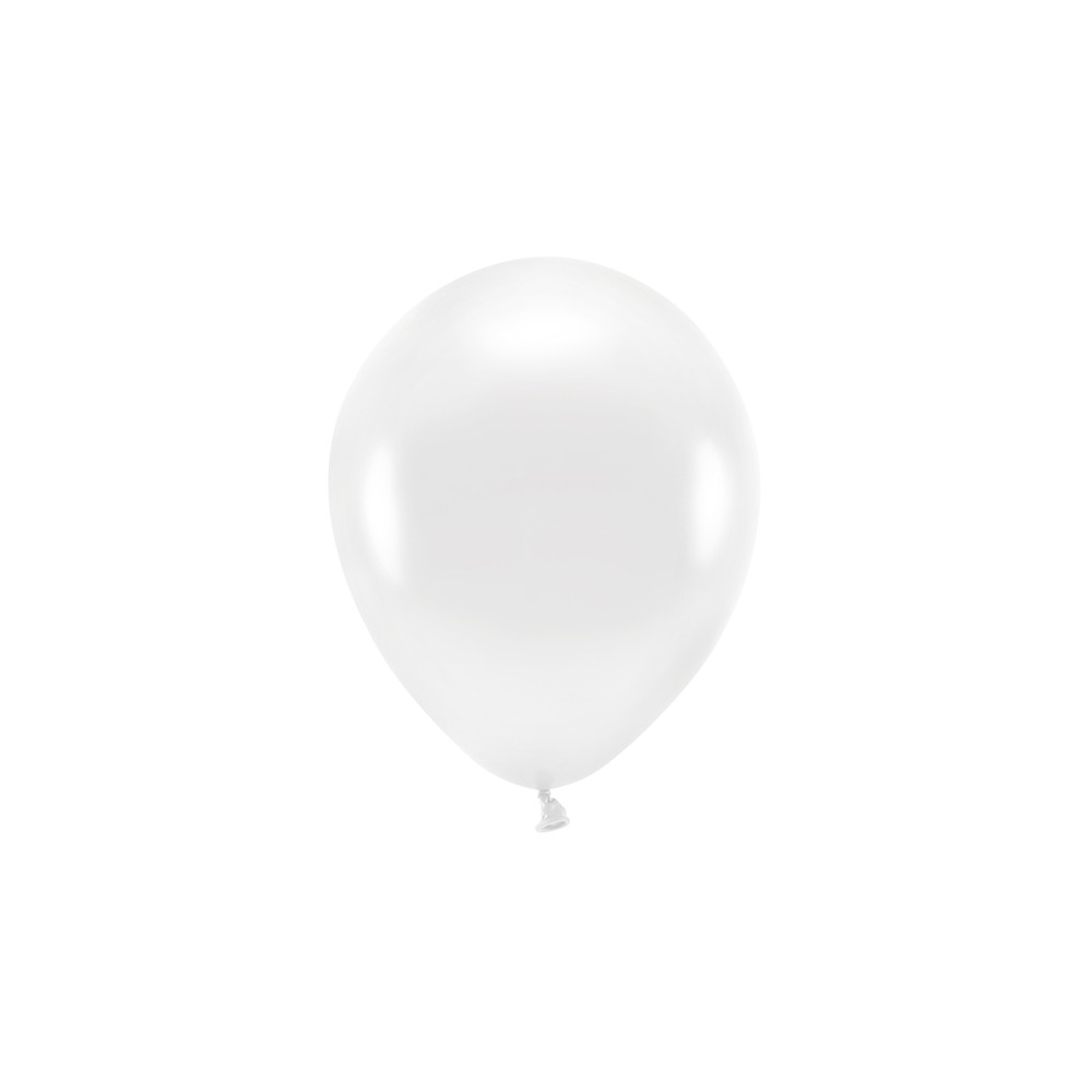 100 Ballons Eco 30 cm métallisés - blanc