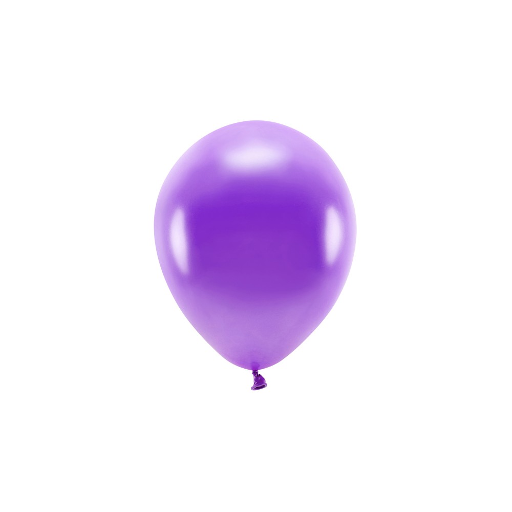 10 Ballons Eco 30 cm - métallisés - violet
