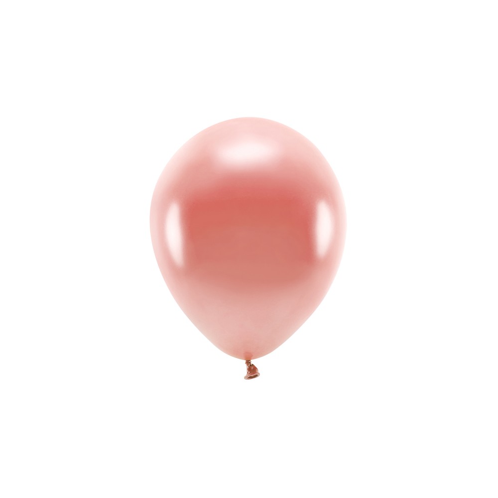 10 Ballons Eco 30 cm métallisés -or rose