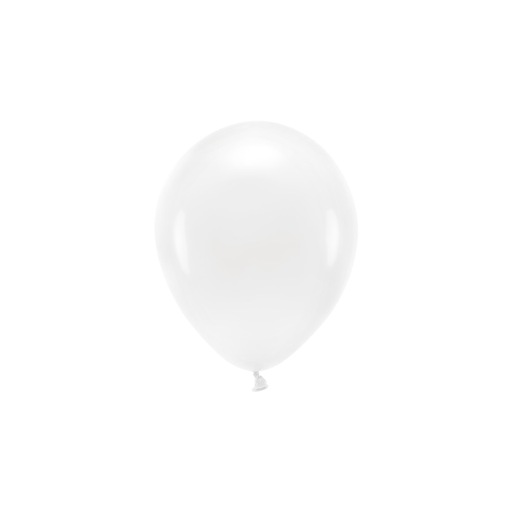 10 Ballons Eco 30 cm blanc pastel -