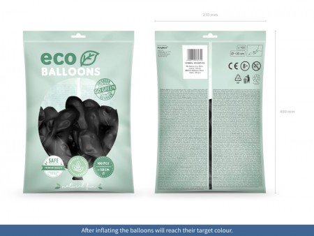 100 Ballons Eco 30 cm noir...