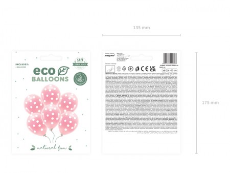 6 Ballons Eco 33 cm pastel...