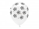 6 Ballons Eco 33 cm pastel - football - blanc