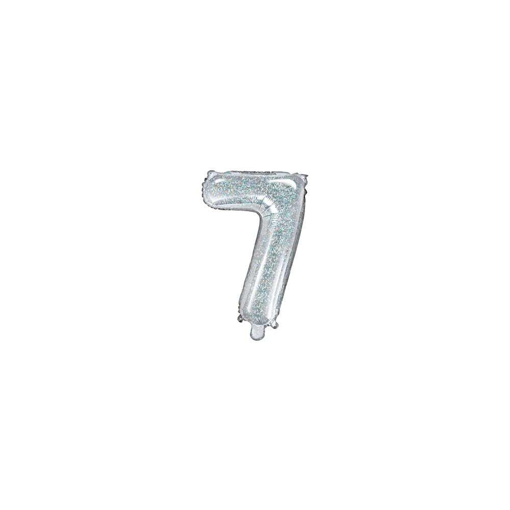 Ballon mylar Chiffre ''7'' - 35cm - holographique