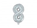 Ballon mylar Chiffre ''8'' - 35cm - holographique