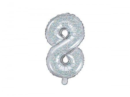 Ballon mylar Chiffre ''8''...