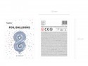 Ballon mylar Chiffre ''8'' - 35cm - holographique