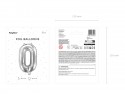 Ballon mylar Chiffre ''0'' - 35cm - argent