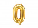 Ballon mylar Chiffre ''0'' - 35cm - or