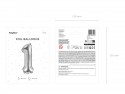 Ballon mylar Chiffre ''1'' - 35cm - argent