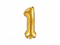 Ballon mylar Chiffre ''1'' - 35cm - or