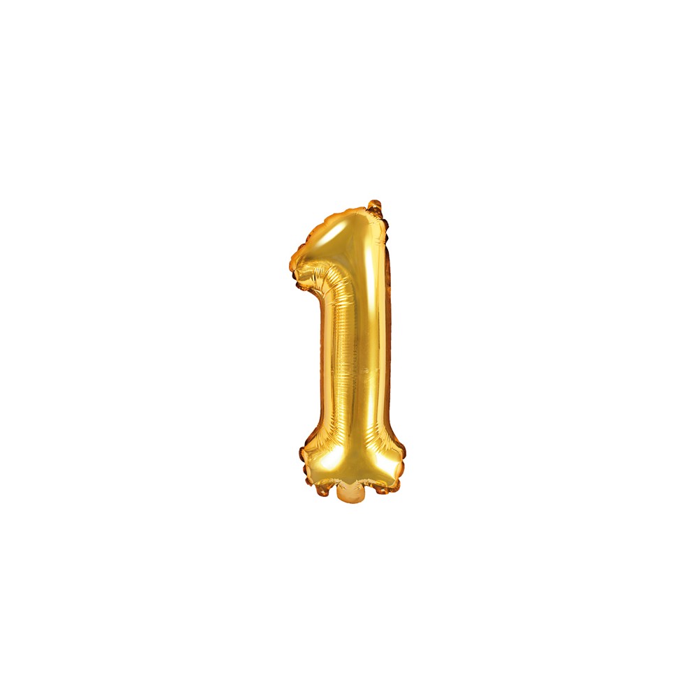 Ballon mylar Chiffre ''1'' - 35cm - or