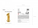 Ballon mylar Chiffre ''1'' - 35cm - or