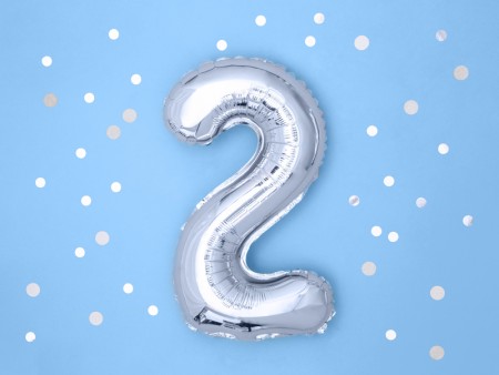 Ballon mylar Chiffre ''2''...