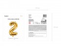 Ballon mylar Chiffre ''2'' - 35cm - or