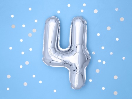 Ballon mylar Numeral ''4''...