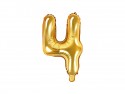 Ballon mylar Chiffre ''4'' - 35cm - or