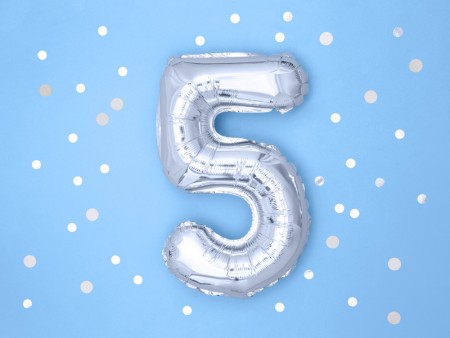 Ballon mylar Numeral ''5''...