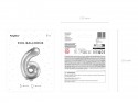 Ballon mylar Numeral ''6'' - 35cm - argent
