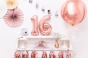 Ballon mylar Chiffre ''6'' - 35cm - or rose