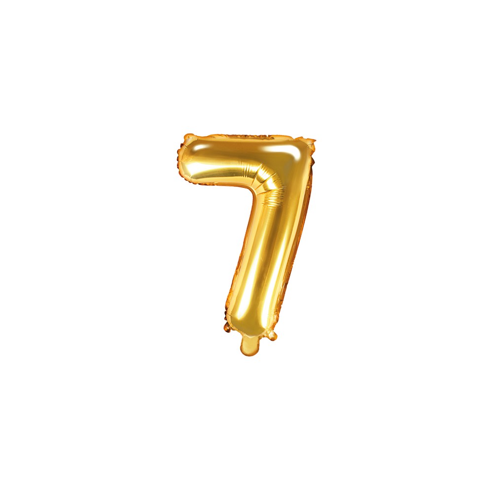 Ballon mylar Chiffre ''7'' - 35cm - or