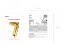 Ballon mylar Chiffre ''7'' - 35cm - or