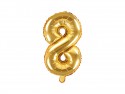 Ballon mylar Numeral ''8'' - 35cm - or