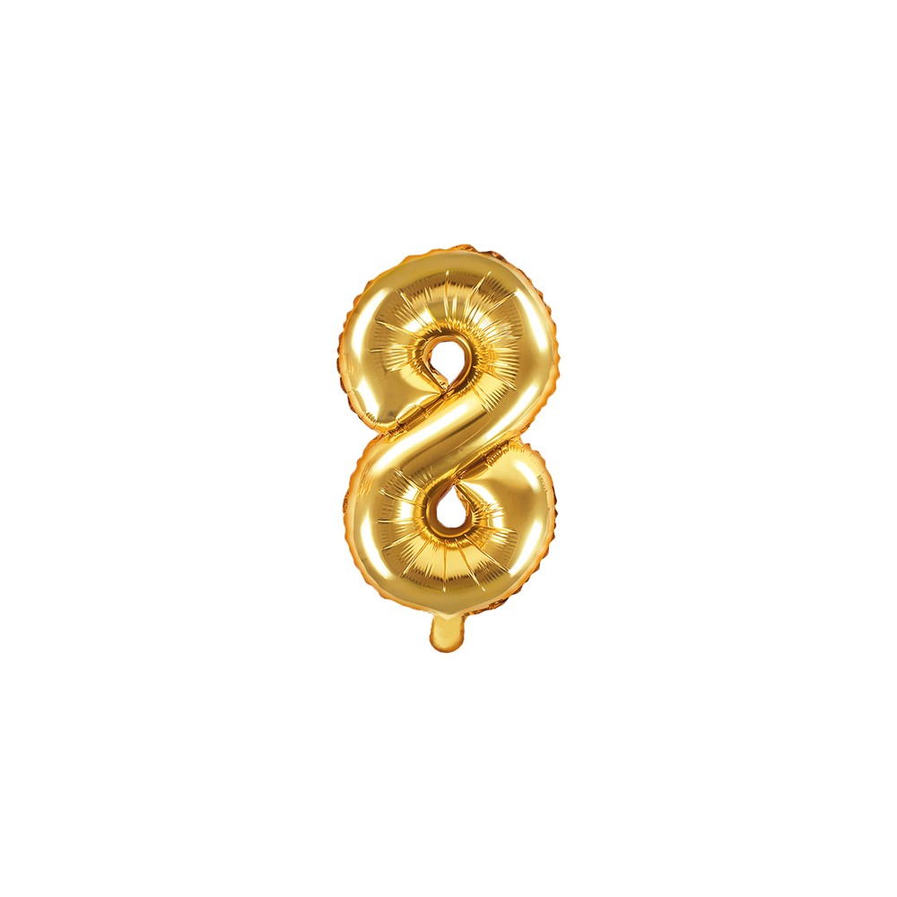 Ballon mylar Numeral ''8'' - 35cm - or